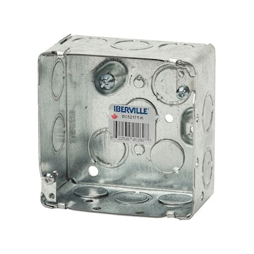 Iberville BC52171-K Square Outlet Box 22-Inlet, 1-Outlet Wall/Ceiling Silver