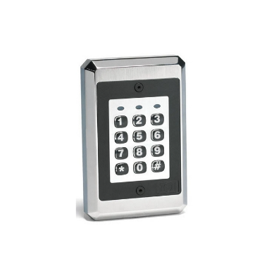 Linear 212iLW Indoor/Outdoor Flush-Mount Weather Resistant Keypad, Chrome Plated Trim