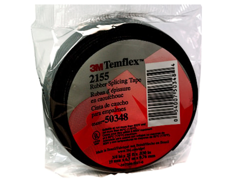 3M Canada 2155-3/4X22FT Temflex™ Splicing & Insulating Tape 22 ft Lx 3/4 in W Rubber Black