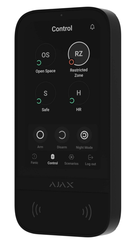 Ajax 58473.148.WH3 KeyPad TouchScreen (9NA) UPC, White