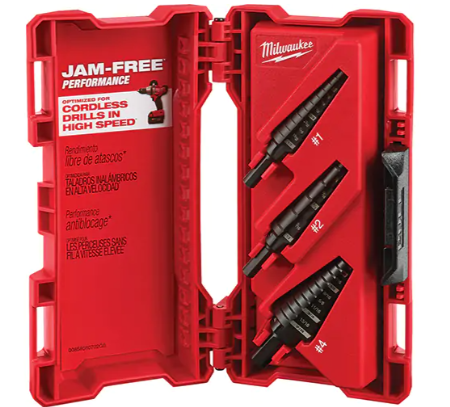 Milwaukee 48-89-9221 Step Drill Bit Set, 3 Pieces, High Speed Steel