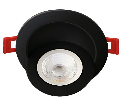 4" LED Floating Gimbal, 9W, Pre-select 5 CCT, 800L, Dimmable 10-100%, 120V, Round, Black