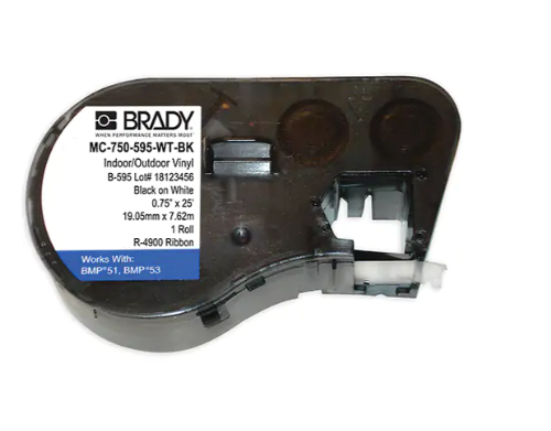 Brady MC-750-595-WT-BK B-595 Indoor/Outdoor Grade Facility & Safety Labels, Black (Minimum Order: 2)