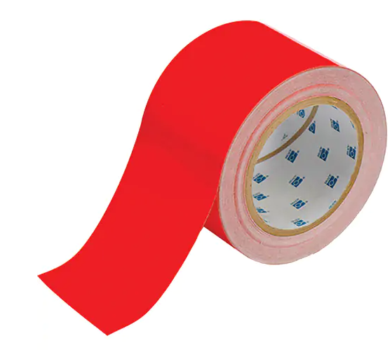 Brady 104343 ToughStripe® Floor Marking Tape, 3" x 100', Polyester, Red