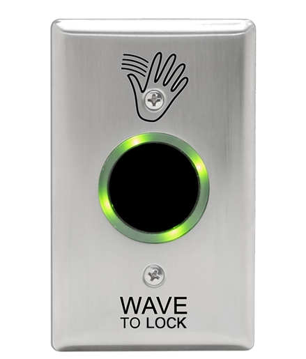 Camden Door Control CM-331/43S-SGLR SureWave Touchless Switch, Hand Icon, Wave To Lock