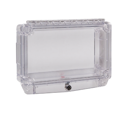 STI-7710 Keypad Protector Polycarbonate Cover With Open Back Box & Lock, Clear