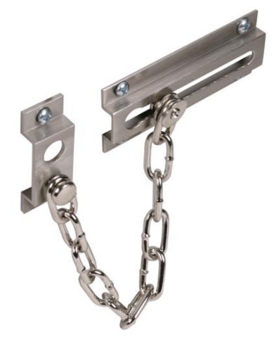 Cast Brass Chain Door Lock, Satin Nickel