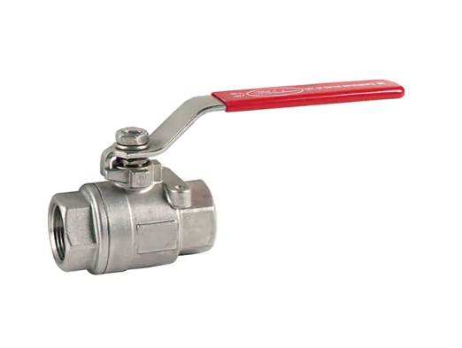 Dwyer BV2M102 Two-Piece Ball Valves, Series BV2M, 1/2" Stainless Steel, Manual, FNPT x FNPT