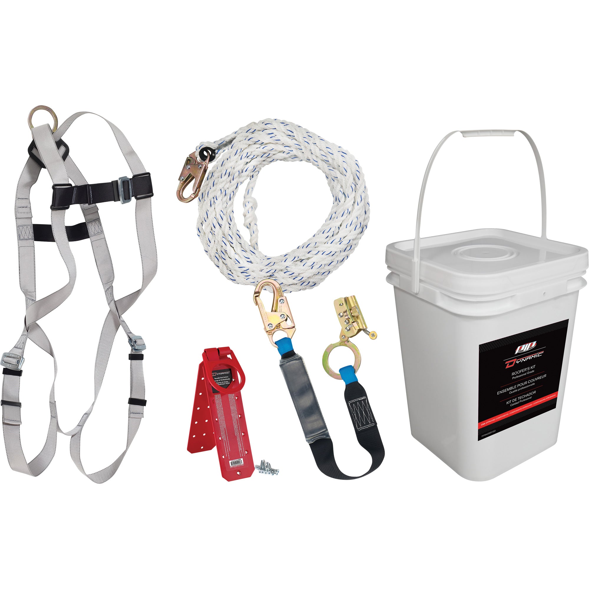 Protective Industrial Products FPRK099Y50 Dynamic Fall Protection Kit, Roofer's Kit