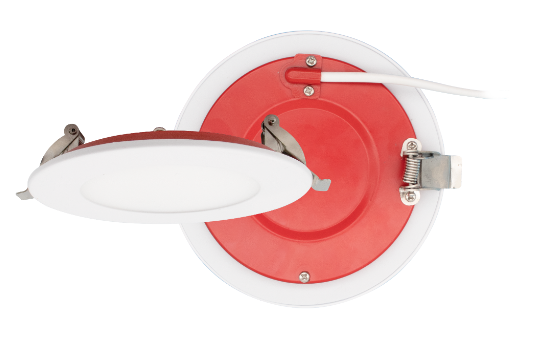 4'' LED Fire Rated Recessed Downlight, 12W, 800L, Pre-select 5CCT, Triac Dimming, 120V, Round, Wet Location