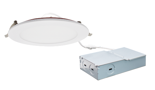 6'' LED Fire Rated Recessed Downlight, 15W, 1100L, Pre-select 5 CCT, Triac Dimming, 120V, Round, Wet Location