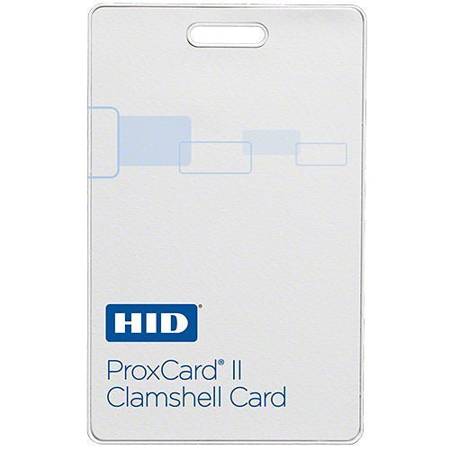 HID 1326LMSMV ProxCard II 1326 Clamshell Smart Card, Programmed, HID Logo Front & Back, Matching Numbers, Vertical Slot, White