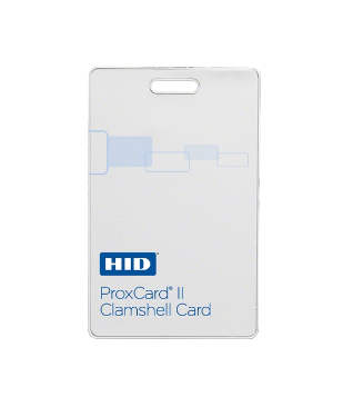 HID 1326LSSMV ProxCard II Clamshell Smart Card, Programmed, HID Logo Front & Back, Matching Numbers, Vertical Slot, White