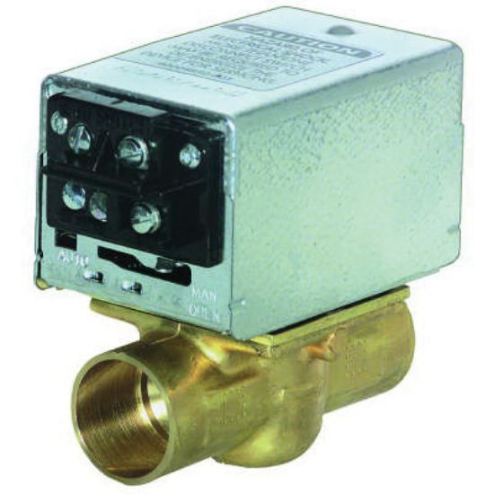 Honeywell Home V8043F1135/U 3/4 in. Sweat 20 psi Differential Brass 2-Way Normally Closed Zone Valve