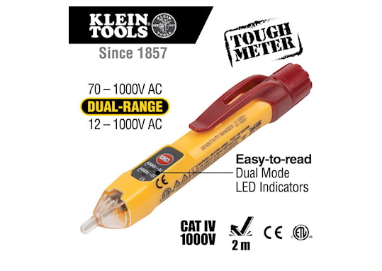 Klein Tools NCVT2PKIT Dual Range Non-Contact, Tester With Receptacle