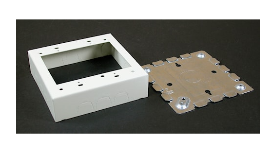 Legrand VC5748-2 Raceway Outlet Box 2 Gangs Single-Channel, Deep, Switch & Receptacle Ivory