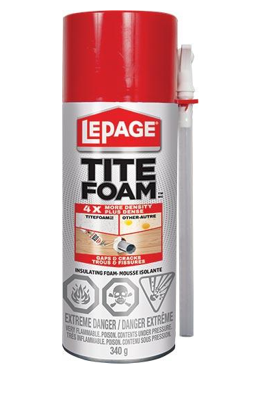 Lepage 2838724 Titefoam Gaps & Cracks Insulating Foam Sealant, Aerosol Can, White