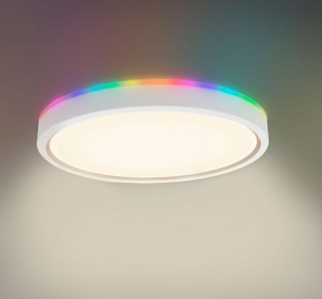 7'' Smart Ceiling Light RGB & Tunable White, 15W/2.5W, 1100L/80L, 120-277V, 2700K-6500K, Wet Location