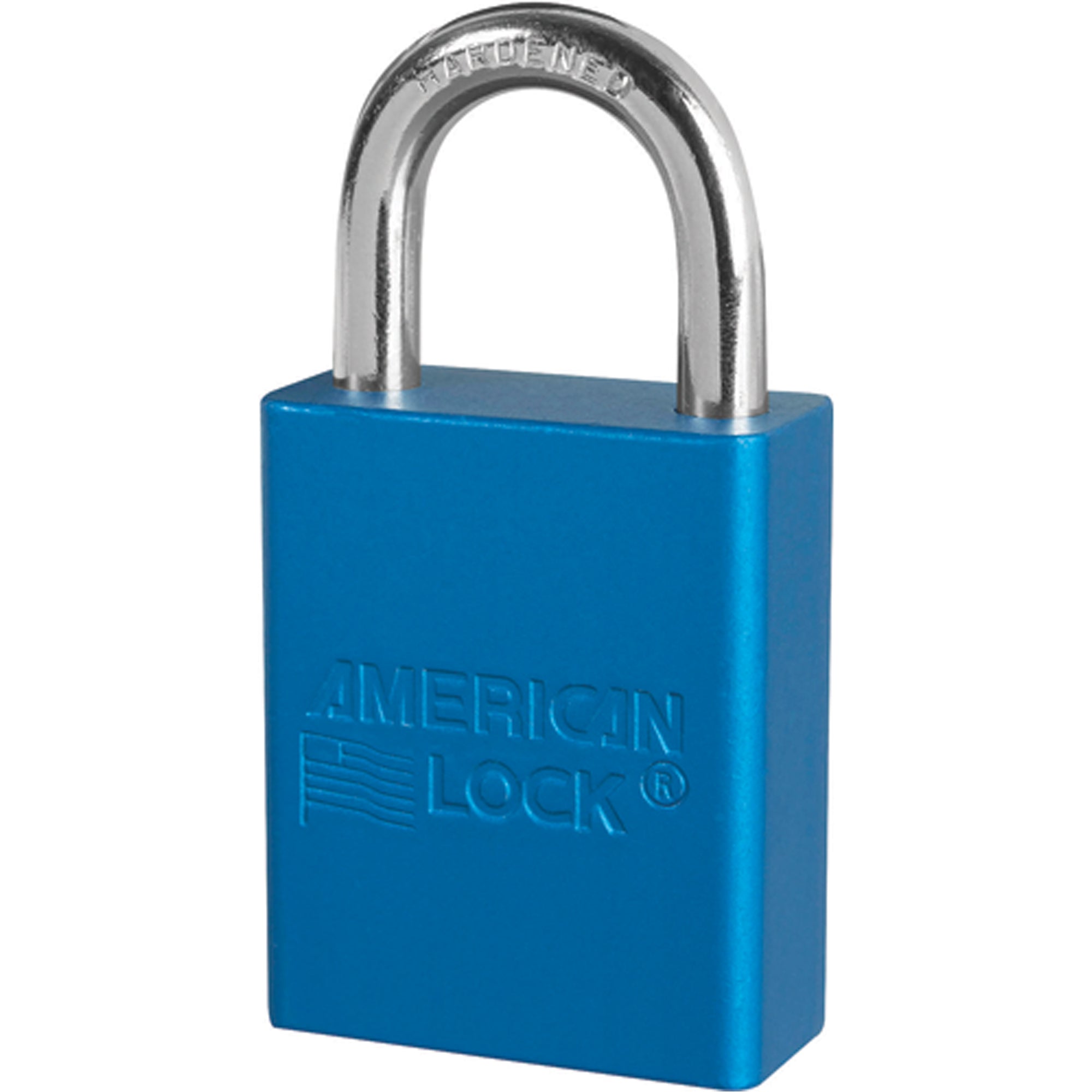 Master Lock A1105BLU Anodized Padlock, Safety Padlock, Keyed Different, Aluminum, 1-1/2" Width (Minimum Order: 6)