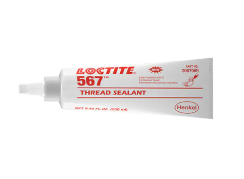 Loctite 2087069 567 High Temperature Thread Sealant, Tube, 250 ml, -53.88° C - 204° C/-65° F - 400° F