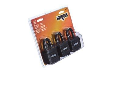 Master Lock 1804TRI 1-9/16" Covered Laminated Padlock, Keyed Alike