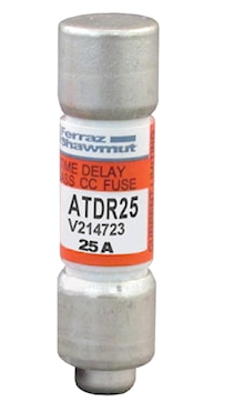 Mersen ATDR25 Amp-Trap® 2000 North American Power Fuse Time-Delay Class CC 25 A, 600 VAC