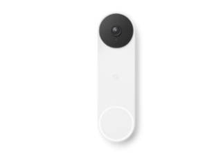 Google Nest GA1318-CA Battery Powered Video Doorbell, White