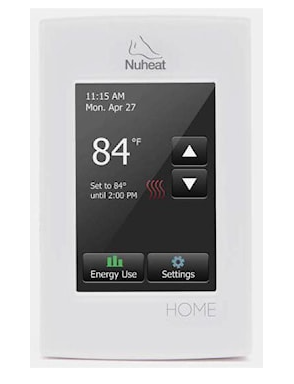 nVent Thermal AC0056 Nu-heat Programmable Thermostat 120/240 VAC, 15 A High Gloss White Frame