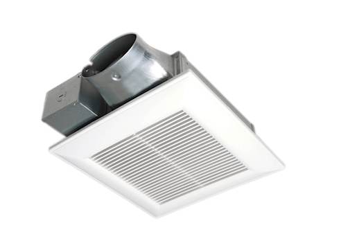 Panasonic FV-0510VS1 Single-Speed Ventilation Fan, 50/80/100 cfm, 4.4 W, 7.2 W, 11.1 W, 120 VAC, 0.09/0.13/0.2 A