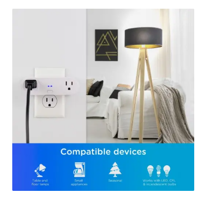 Enbrighten 51253 WiFi Dual Outlet Indoor Smart Plug