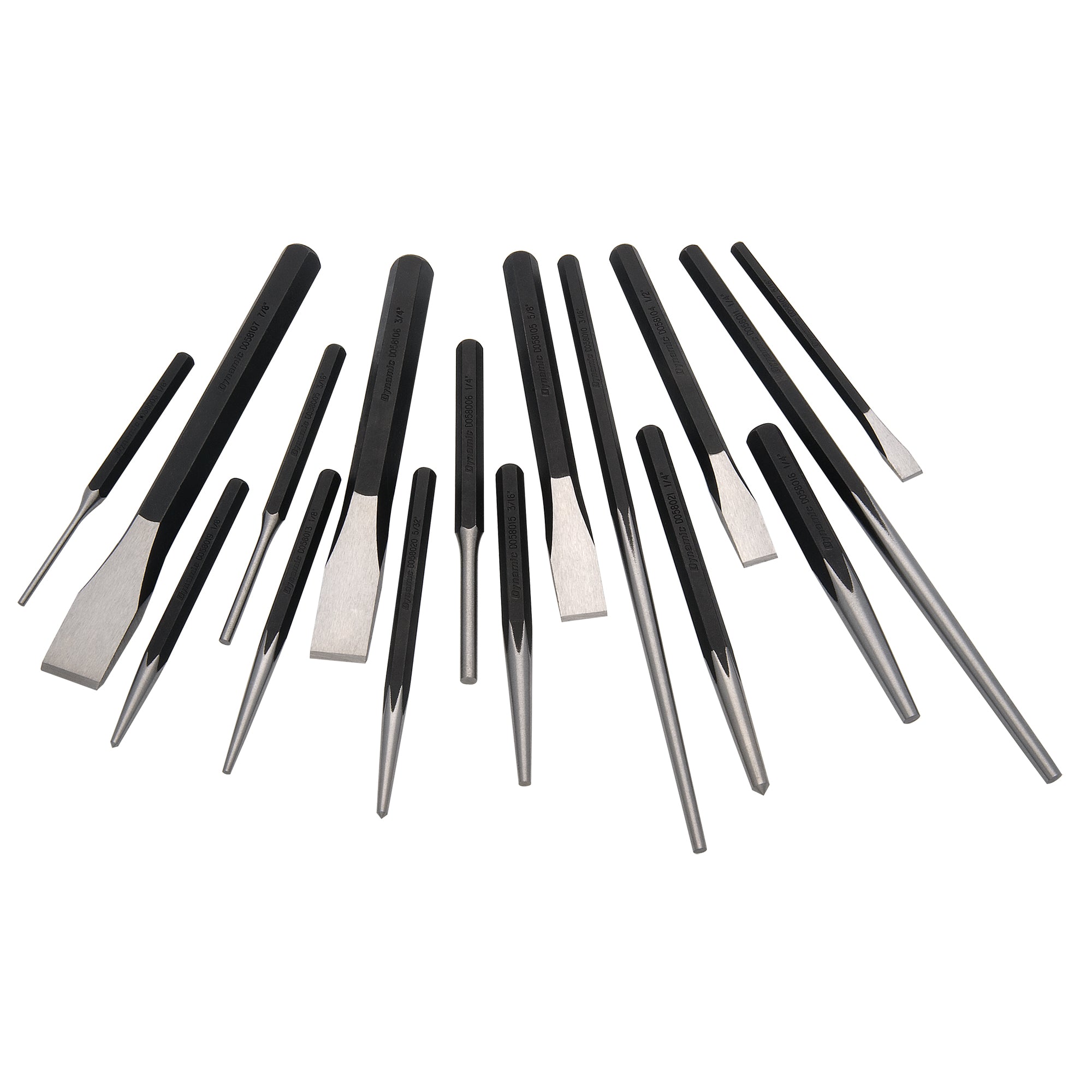 Dynamic Tools D058203 Punch & Chisel Set, 16 Pieces