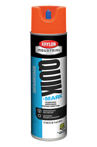 Krylon Industrial Quik-Mark™ Inverted Marking Paint, Orange/Red, Aerosol Can (Minimum Order: 15)