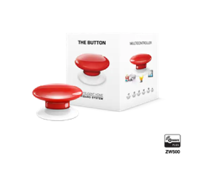 Fibaro FGPB-101-3 The Button Zwave Battery Powered Device & Scene Control Button, Red