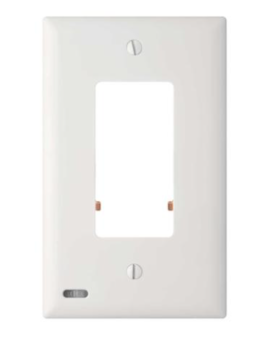 SnapPower O1GL-FWH-SP21 GuideLight®2PLUS Single-Gang GFCI With Night Light Sensor, Manual Switch Wall Plate, White