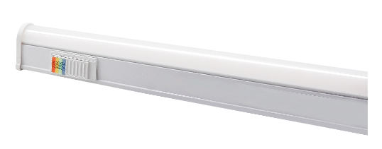 11" LED T5 Under Cabinet Light, 5W, 420L, Pre-selectable 3 CCT 3000K/4000K/5000K, Triac Dimming, 120V, With Mounting Clips