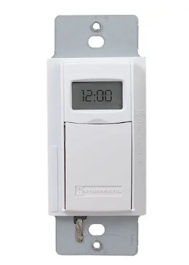 Intermatic ST01 In-Wall 7 Day Heavy-Duty Timer With DST & Dawn/Dusk White