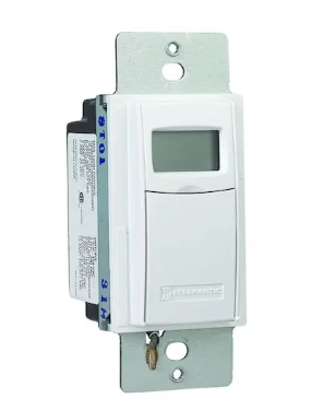 Intermatic ST01 In-Wall 7 Day Heavy-Duty Timer With DST & Dawn/Dusk White