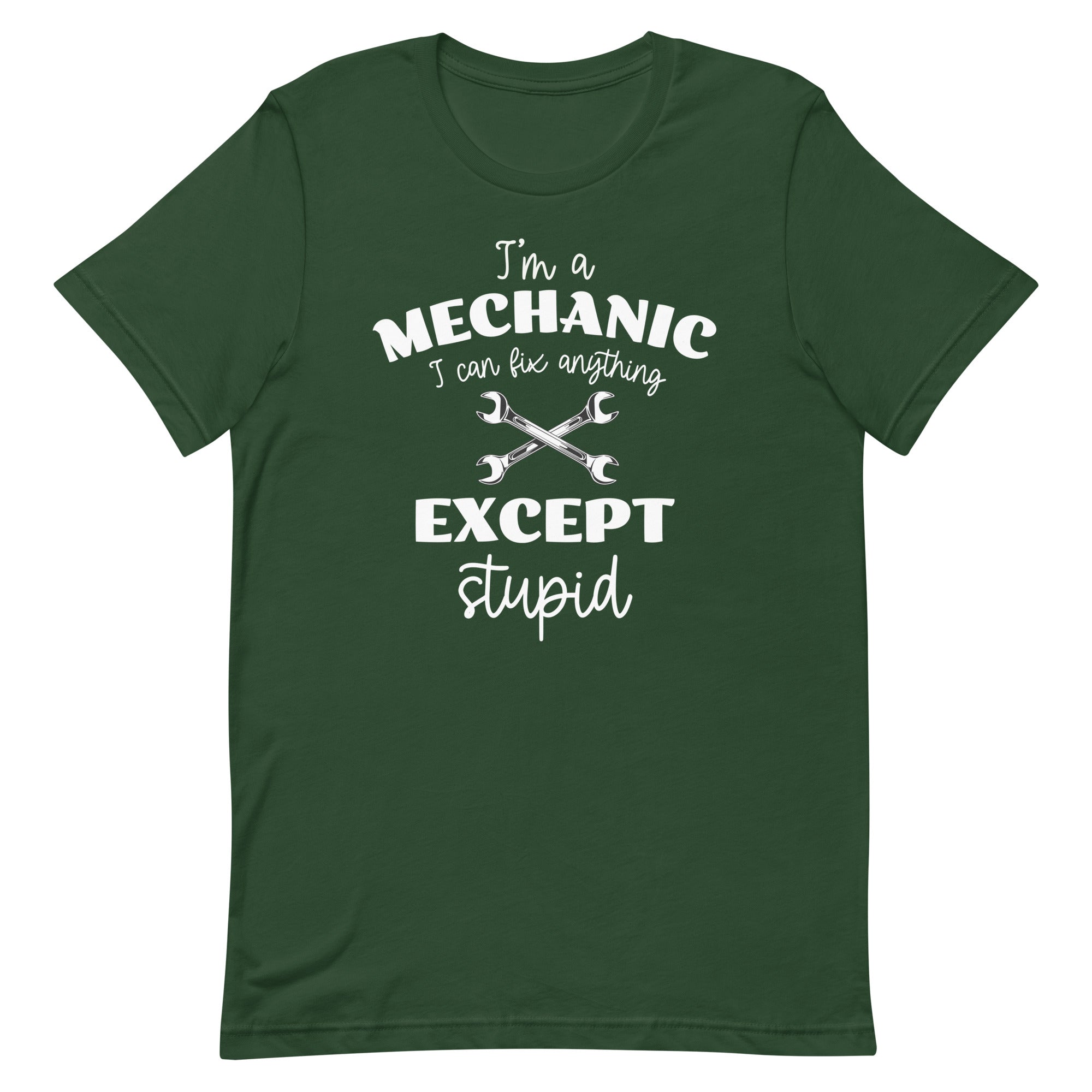 I'm A Mechanic I Can Fix Anything Except Stupid Unisex T-Shirt