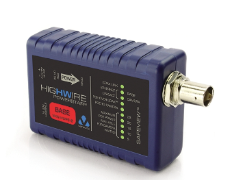Veracity VHW-HWPS-B HIGHWIRE Powerstar Ethernet & PoE Over Coax Converter, Base Unit