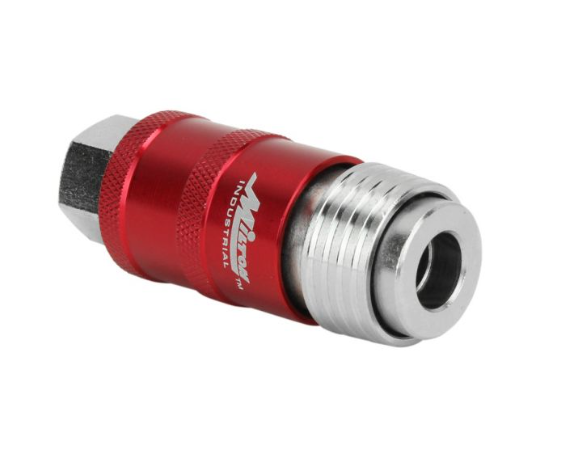 Milton® 5 In ONE™ Universal Safety Exhaust Quick-Connect Industrial Coupler, 1/4" Female NPT (Minimum Order: 2)