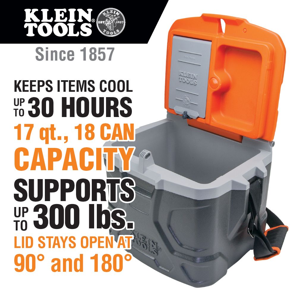 Klein 55600 Tradesman Pro™ Tough Box Cooler, 17-Quart