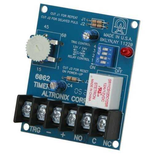Altronix 6062 Multi-Purpose Timer, 12/24VDC, Board