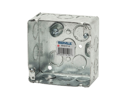 ABB BC52171-K Square Outlet Box 22-Inlet, 1-Outlet Wall/Ceiling Silver