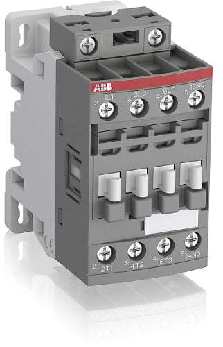 ABB AF12301013 Contactor, 3 Pole, 10HP/600V, 100-250V AC/DC Coil
