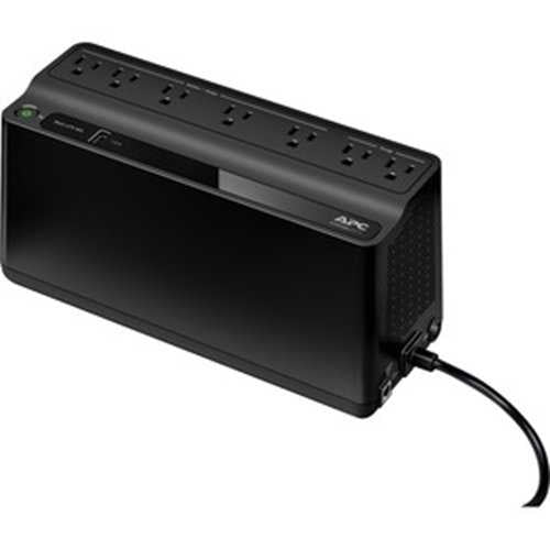 APC BE600M1 Back-UPS, 600VA, 120V, One USB Charging Port, Seven NEMA Outlets (Two Surge)