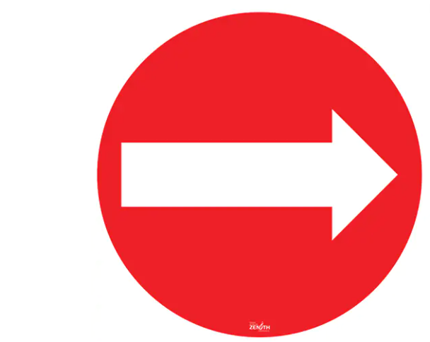 Order Minimum Sign Arrow Floor Sign, Adhesive (Minimum Order: 2) – Oudella