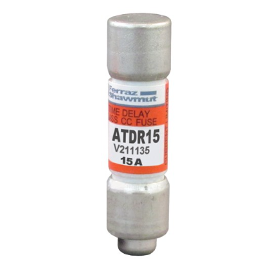 Mersen ATDR15 Amp-Trap® 2000 North American Power Fuse Time-Delay Class CC 15 A, 600 VAC