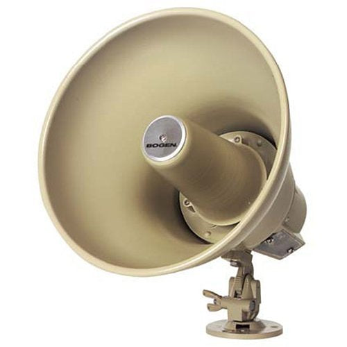 Bogen SPT30A Re-entrant Horn Loudspeaker for 25V & 70V Amplifiers, 30W, Textured Mocha Enamel Finish