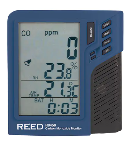 Reed Instruments Carbon Monoxide Monitor With Temperature & Humidity