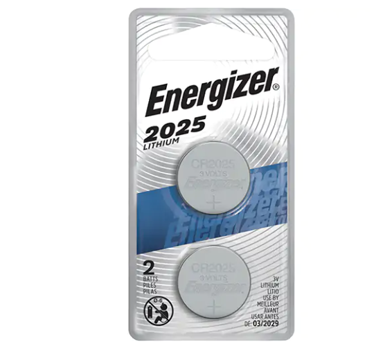 Energizer 2025 Batteries, 3 V (2 Pack) (Min Ord: 12)